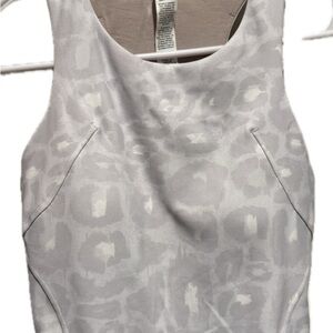 lululemon athletica White Leopard Print Tank Top